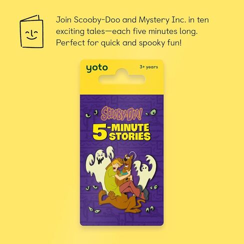 Yoto Scooby-Do 5 Minute Stories - بطاقة صوت للأطفال للاستخدام مع المشغل ومشغل صوت صغير الكل في 1، استماع تعليمي وخالي من الشاشة مع وقت اللعب الممتع، وقصص وقت النوم والسفر، للأعمار من 3 سنوات فما فوق in Kuwait