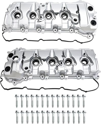 MITZONE Aluminum Valve Cover Set Compatible with Ford 2015-2021 5.2L Engines 2011-2017 5.0L Engines Left driver side and Right passenger side in Kuwait