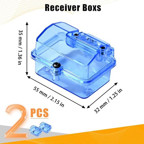 2 قطعة من صناديق الاستقبال البلاستيكية الشفافة المقاومة للماء لهاتف Huanqi 727 Slash 1/10 RC Car ESC Box مع سهولة التركيب، تصميم خفيف الوزن لحماية مستقبل السيارة RC in Kuwait