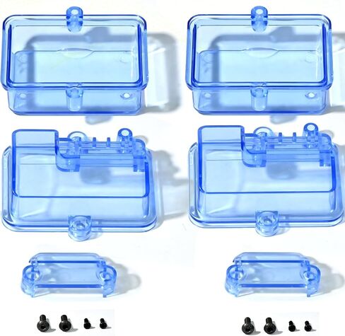 2 قطعة من صناديق الاستقبال البلاستيكية الشفافة المقاومة للماء لهاتف Huanqi 727 Slash 1/10 RC Car ESC Box مع سهولة التركيب، تصميم خفيف الوزن لحماية مستقبل السيارة RC in Kuwait