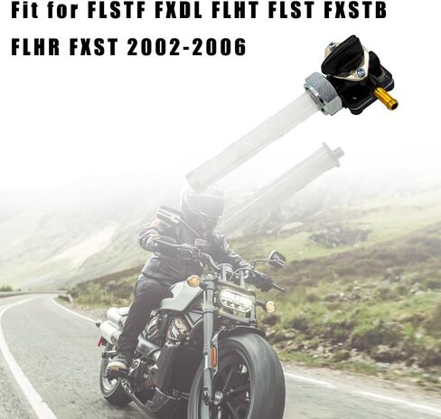 صمام الوقود بيتكوك 22 مم من نوع الفراغ الأيسر متوافق مع Harley Davidson FLSTF FXDL FLHT FLST FXSTB FLHR FXST 2002-2006 استبدال 61338-02 6133802 in Kuwait