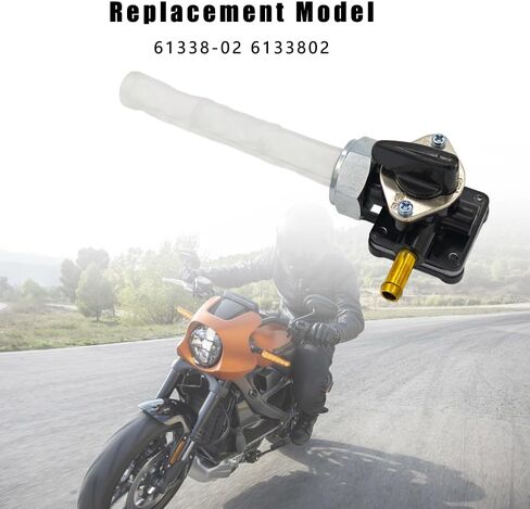 صمام الوقود بيتكوك 22 مم من نوع الفراغ الأيسر متوافق مع Harley Davidson FLSTF FXDL FLHT FLST FXSTB FLHR FXST 2002-2006 استبدال 61338-02 6133802 in Kuwait