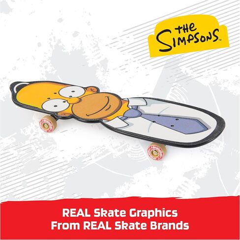 Tech Deck, The Simpsons Santa Cruz & Homer Mini Skateboard for Tricks with Hands, Original Skateboard Graphics and License, Ages 6 and Up, Not Suitable to Stand On in Kuwait