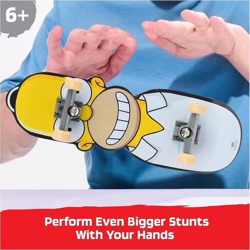 Tech Deck, The Simpsons Santa Cruz & Homer Mini Skateboard for Tricks with Hands, Original Skateboard Graphics and License, Ages 6 and Up, Not Suitable to Stand On in Kuwait
