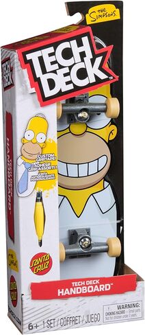 Tech Deck, The Simpsons Santa Cruz & Homer Mini Skateboard for Tricks with Hands, Original Skateboard Graphics and License, Ages 6 and Up, Not Suitable to Stand On in Kuwait