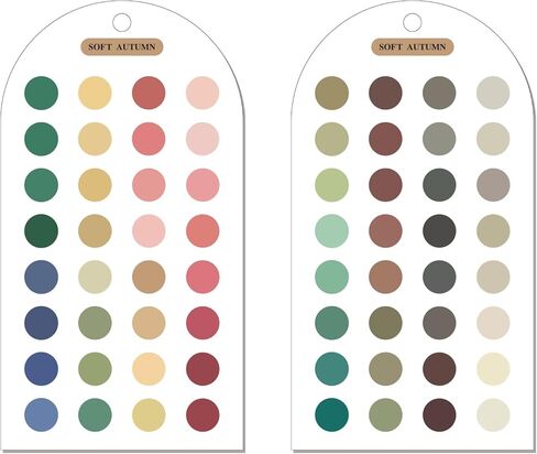 Ultimate 12 Season Color Analysis Personal PaletteCards (Set of 2),Portable Color Matching Guide for Outfits & Makeup,Scratch-Proof Double-Sided Palette(Soft Autumn) in Kuwait