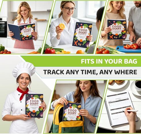 Food Diary, Symptom Tracker Journal & Food Diary Journal –for Track Meals, Sleep, Bowel Movements & Body Reactions,Gut Health,IBS,Low FODMAP,Allergies, Intolerance, Crohn’s/IBD | A4 Size in Kuwait