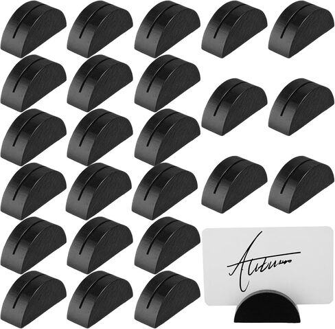 Colingmill 100 Pcs Wooden Card Holders, 1.57 x 0.79 x 0.59 Inches Mini Table Number Stands for Small Cards & Business Cards, Indoor Decor Clips for Wedding Restaurant Party in Kuwait