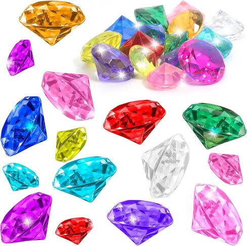 16 PCS Diving Gems Pool Toys, Large Diamond Gem Pool Toys for Kids Ages 4-8-12, Colorful Pool Diving Toys, Swimming Gems Toys, Underwater Sinking Diving Gems for Kids Summer Gift Pool Party Favors in Kuwait