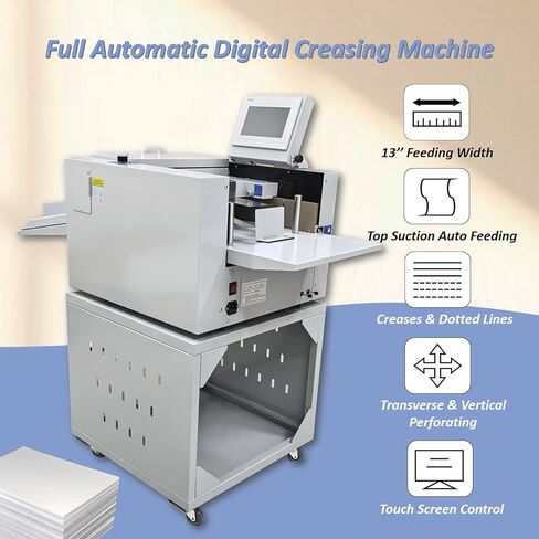 13'' Full Automatic Electric Digital Touch Control Creasing and Perforating Machine Top Air Suction Automatic Paper Feeding 2600 Sheets/h Split Structural Design 110V in Kuwait
