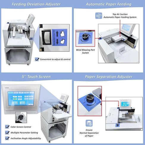 13'' Full Automatic Electric Digital Touch Control Creasing and Perforating Machine Top Air Suction Automatic Paper Feeding 2600 Sheets/h Split Structural Design 110V in Kuwait