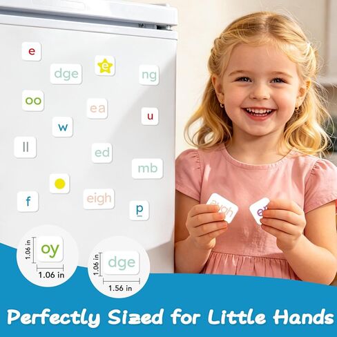 265PCS Phonics Magnetic Letter Tiles Set – Word Building Kit with Dry Erase Board, Storage Case & Blank Tiles, Color-Coded Alphabet Learning for Kids, Homeschool & Classroom Supplies in Kuwait