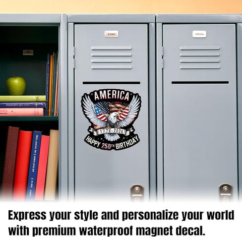 Magnet 250th Anniversary 1776 2026 Magnet Decal USA Birthday Retro American Eagle 250 Years of Freedom Reusable Magnetic Sign Bumper Sticker for Fridge Car Bumper Locker 2pcs 5in in Kuwait