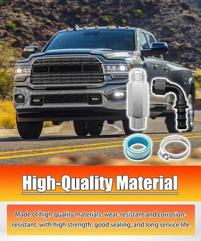 52014739AG Heater Hose Connector Compatible with Dodge Ram 6.7L Cummins 2007.5-2024,Replace 55056966AA 68005253AA 55056711AC(with 10AN Conversion Fitting) in Kuwait