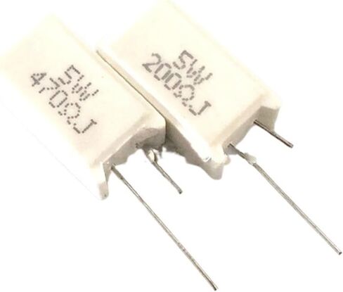 10Pcs 5W Vertical cement resistance 0.05~100K ohm 5% 0.1R 0.15R 0.22R 0.25R 0.39R 0.47R 1R 10RJ 100R 150R Ceramic resistor(68R) in Kuwait