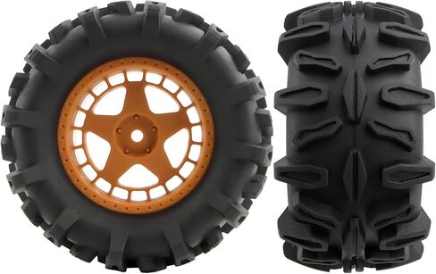 4 قطع RC إطارات العجلات قطع غيار بديلة لجميع 1/14 1/16 مقياس H14BM H16GT H16DR H16BM H16 H16P H16E 16208 16209 16210 14209 14210 14211 16889 RC Car (بني) in Kuwait