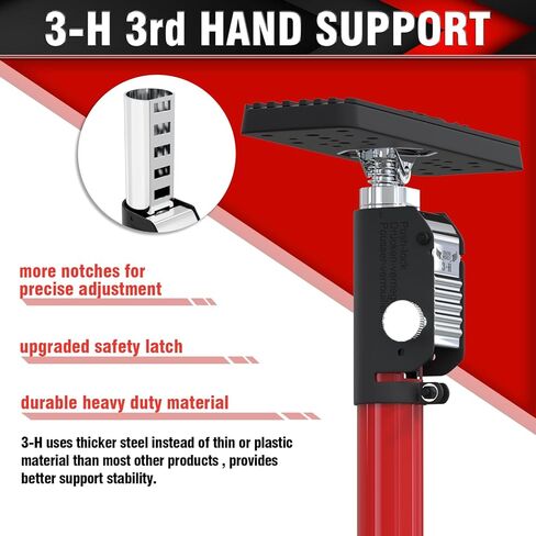 3-H Truck Cargo Bar, 43"-77" Adjustable Support Pole All Metal,Cabinet Jack,Truck Bed Divider with Self-Locking Spring Ratchet - Load Lock Bar for Vans, SUVs & Trucks,Red,4pc in Kuwait