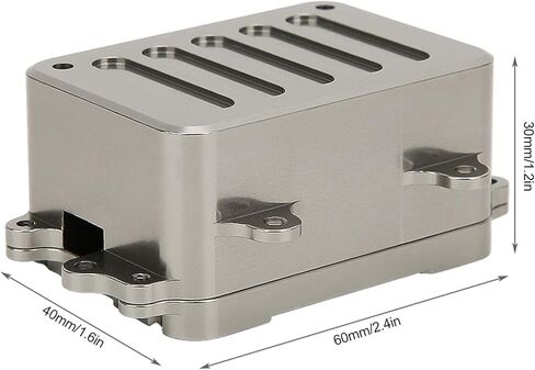 Metal Receiver Box ESC Box Upgrade Parts Fit for SCX10 /10 RC Crawler Car - Lightweight Design for Easy Installation in Kuwait
