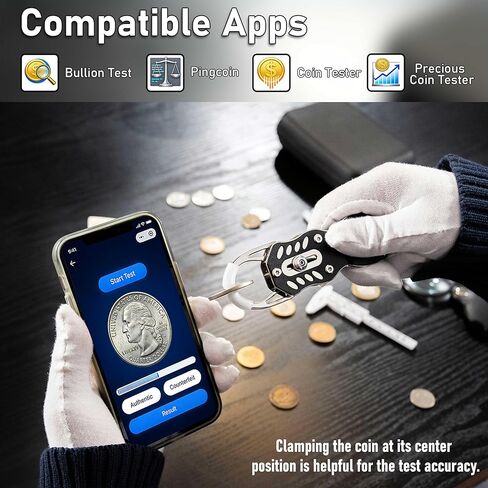 Moonzdudu Coin Ping Tester Kit – Pocket Pinger for Gold & Silver Coin Resonance Testing and Size Verification in Kuwait