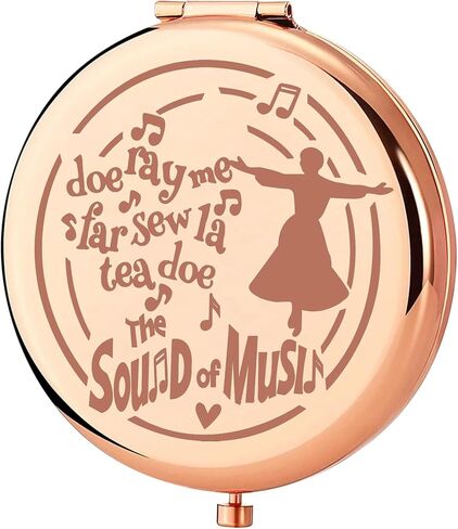 KEYCHIN Sound of Music Pocket Mirror Maria Musical Fans Gifts Doe Ray Me Far Sew La Tea Doe Compact Make Up Broadway Sound of Music Merch (Doe Ray Me-RG) in Saudi Arabia