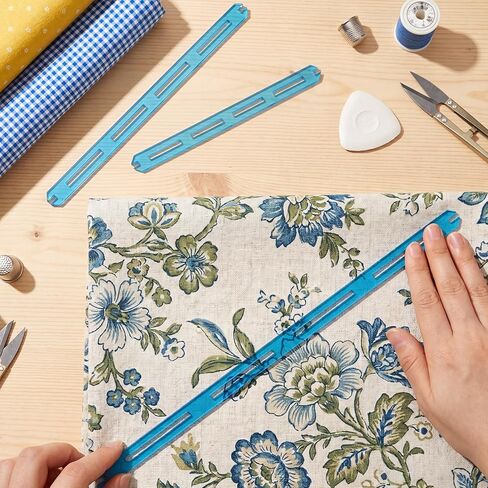 Jetec 3 Pcs Quilting Rulers 6/8/12 Inch Seam Guide Tool and Quilt Ruler Acrylic Non Slip Slotted Quiltings for Sewing, Crafting, Patchwork Ruler for Marking, Measuring & Cutting Fabric in Kuwait