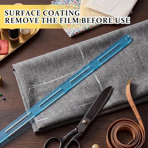 Jetec 3 Pcs Quilting Rulers 6/8/12 Inch Seam Guide Tool and Quilt Ruler Acrylic Non Slip Slotted Quiltings for Sewing, Crafting, Patchwork Ruler for Marking, Measuring & Cutting Fabric in Kuwait