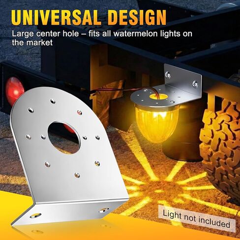 UNIONLUX Watermelon Light Bracket, 304 Stainless Steel L-Shape Holder Under Glow Frame Brackets Universal Watermelon Light Mount For Trucks Semi-Trucks Pickup, 2 Pack in Kuwait