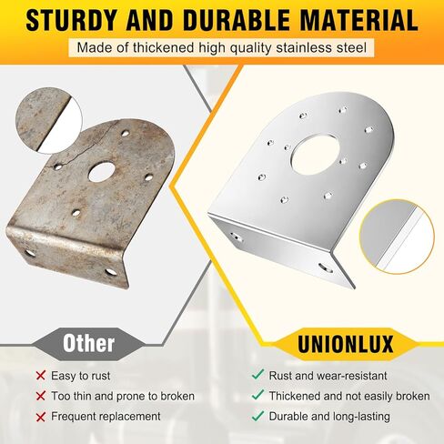 UNIONLUX Watermelon Light Bracket, 304 Stainless Steel L-Shape Holder Under Glow Frame Brackets Universal Watermelon Light Mount For Trucks Semi-Trucks Pickup, 2 Pack in Kuwait