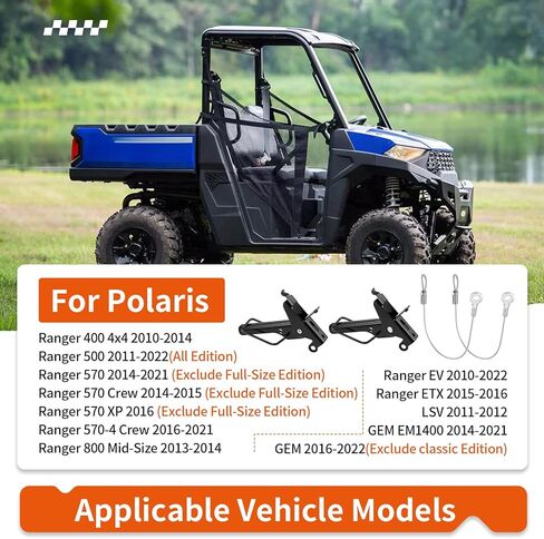 R+L Hand Tailgate Latch W/Tailgate Cable for Polaris Ranger 400 500 570 800 EV ETX GEM EM1400 2010-2022 1018850 1018849 in Kuwait