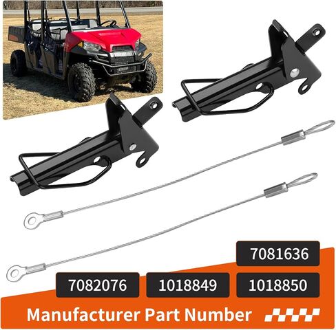 R+L Hand Tailgate Latch W/Tailgate Cable for Polaris Ranger 400 500 570 800 EV ETX GEM EM1400 2010-2022 1018850 1018849 in Kuwait