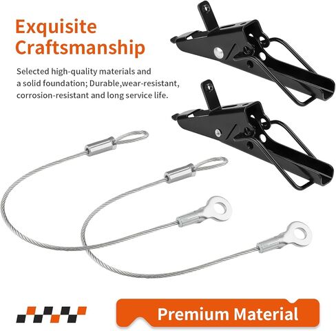 R+L Hand Tailgate Latch W/Tailgate Cable for Polaris Ranger 400 500 570 800 EV ETX GEM EM1400 2010-2022 1018850 1018849 in Kuwait