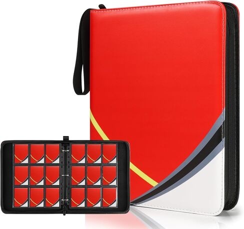حافظة بطاقات LIMSTDIC بأكمام - حامل بطاقات مكون من 9 جيوب متوافق مع بطاقات التداول TCG، ألبوم تخزين البطاقات مع سحاب للأولاد والبنات منظم يحمل ما يصل إلى 900 بطاقة in Kuwait
