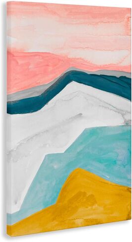 Stupell Industries 'Pastel Geometric Mountains'، لوحة فنية قماشية، 20 × 30 بوصة، سهلة التعليق وقوية، صنع في الولايات المتحدة الأمريكية، بواسطة B. Danelle in Kuwait