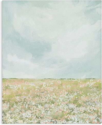 Stupell Industries 'Budding Field In Spring'، لوحة فنية قماشية، 36 × 48 بوصة، سهلة التعليق ومتينة، صنع في الولايات المتحدة الأمريكية، بواسطة ليا ستراتسما in Kuwait