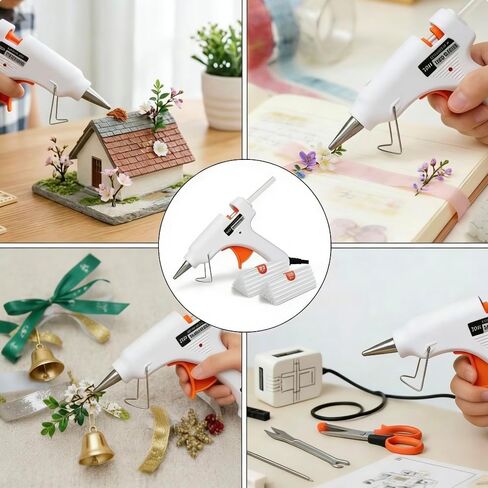 Larrycard Mini hot melt glue gun and stick set, 20W glue gun and 40 glue sticks, school crafts, DIY art and fast home repair in Kuwait