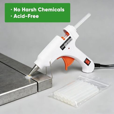 Larrycard Mini hot melt glue gun and stick set, 20W glue gun and 40 glue sticks, school crafts, DIY art and fast home repair in Kuwait