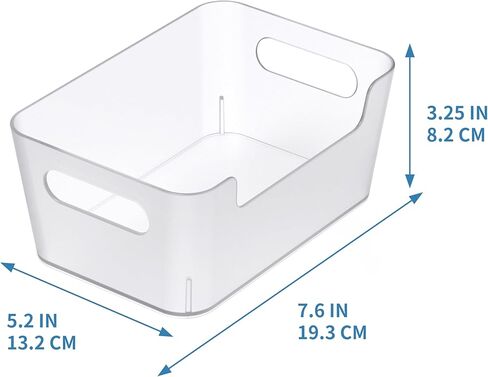 Simply Tidy Small Clear Open Storage Bins – 8" x 5" Plastic Organizer Bins with Integrated Handles for Craft, Office & Home Use, 24 Pack in Kuwait