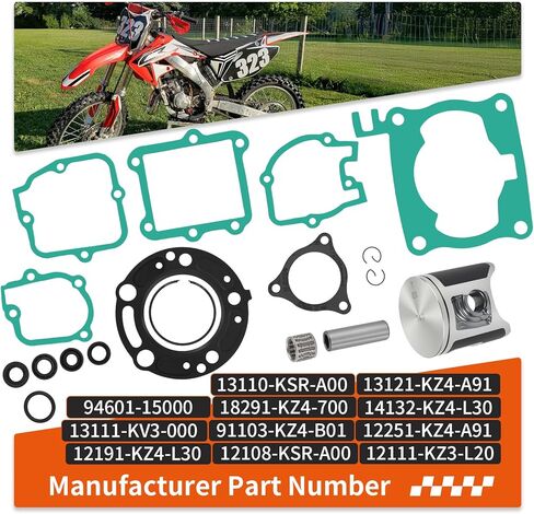 مجموعة Rubuild العلوية 54 مم STD B مكبس لهوندا CR125R 2003 2004 13110-KSR-A00 in Kuwait