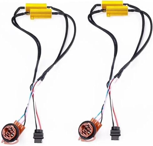 2pcs Automotive Error Bulb Resistor for 3157/4157 Models with Oxidation Resistant Aluminum Shell For Longevity H8WE in Kuwait