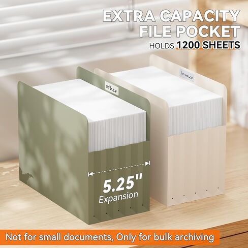 Plastic Expanding Accordion File Pockets,Extra Capacity,Expands 5.25",6 Pack File Pockets Letter Size,Straight-Cut Tab,Expandable Pockets,Accordion File Folder for Bulky Files,Pastel Color in Kuwait