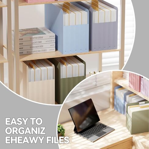 Plastic Expanding Accordion File Pockets,Extra Capacity,Expands 5.25",6 Pack File Pockets Letter Size,Straight-Cut Tab,Expandable Pockets,Accordion File Folder for Bulky Files,Pastel Color in Kuwait