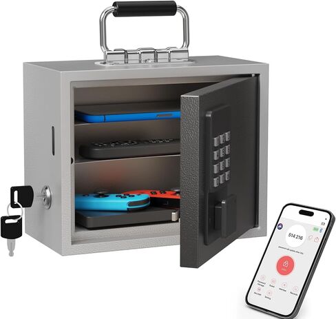 Phone Lock Box for Kids, Cellphone Jail for Screen Time Control, Passcode Lock with Backup Key, Remote Unlock for Parents, Secure Phone Storage for Homework and Sleep Routine in Kuwait