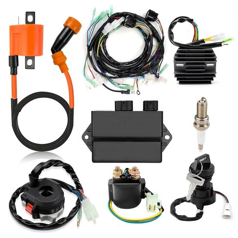 Rectifier Starter Relay Wire Harness Ignition Coil Handlebar Headlight Switch Ignition Key Switch CDI Box For Yamaha Warrior 350 YFM350 YFM350 1997-2001 4GB-82510-00-00 4BD-82510-00-00 3GD-82590-40-00 in Kuwait