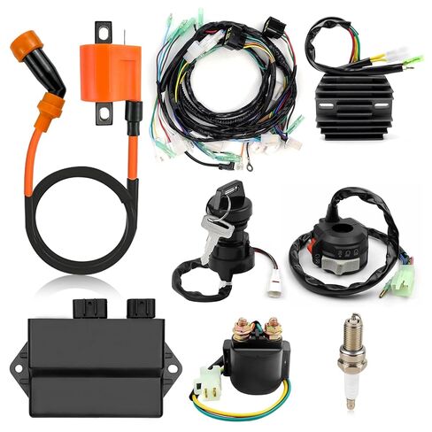 Rectifier Starter Relay Wire Harness Ignition Coil Handlebar Headlight Switch Ignition Key Switch CDI Box For Yamaha Warrior 350 YFM350 YFM350 1997-2001 4GB-82510-00-00 4BD-82510-00-00 3GD-82590-40-00 in Kuwait