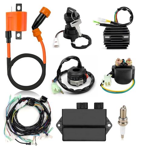 Rectifier Starter Relay Wire Harness Ignition Coil Handlebar Headlight Switch Ignition Key Switch CDI Box For Yamaha Warrior 350 YFM350 YFM350 1997-2001 4GB-82510-00-00 4BD-82510-00-00 3GD-82590-40-00 in Kuwait