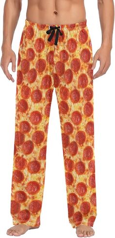 Pajama Pants for Men, Black and White Cow Print Men's Separate Bottoms, Lounge Pants, Relaxed Sleep Pant in Saudi Arabia