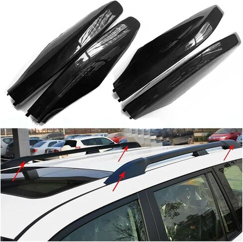 Car Styling Roof Rack Cover Bar Rail End Replacement Shell Accessories 4Pcs Compatible For Toyota Land Cruiser Prado Fj120 2003-2008 2009 in Kuwait