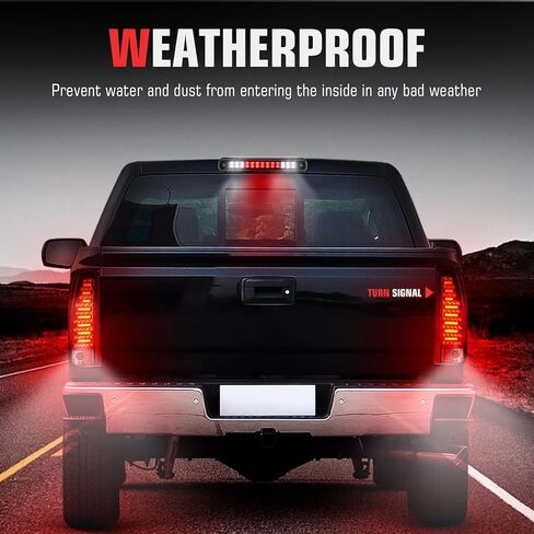 مجموعة مصابيح الفرامل الثالثة LED مناسبة لسيارة Chevy GMC C/K 1500 88-99، لـ C/K 2500 3500 1988-2000، لـ Silverado 94-98، مصباح إضاءة خلفي للشحن، مصباح إيقاف عالي التثبيت، عدسة دخان سوداء in Kuwait
