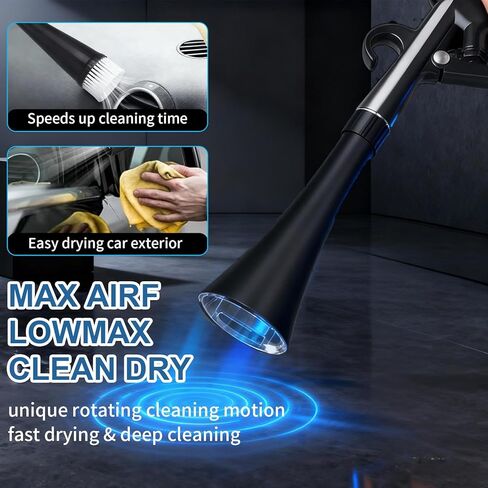 Detailing Car Cleaning Gun Interior Dryer Air Blow Gun, High Pressure Blower Gun with 5 Pcs Brushes for Auto Carpet Seats Dashboard Console Cleaning in Kuwait