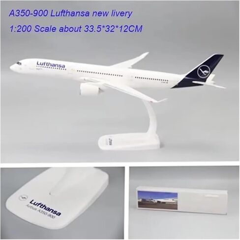 Miniature Scale 1 200 for Lufthansa A350-900 Painted Airplane Aviation Model Toys Plastic ABS Assembled Aircraft Flying Toy Game Kits in Kuwait
